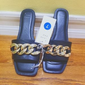 A New Day Slip on Sandal Black size 7